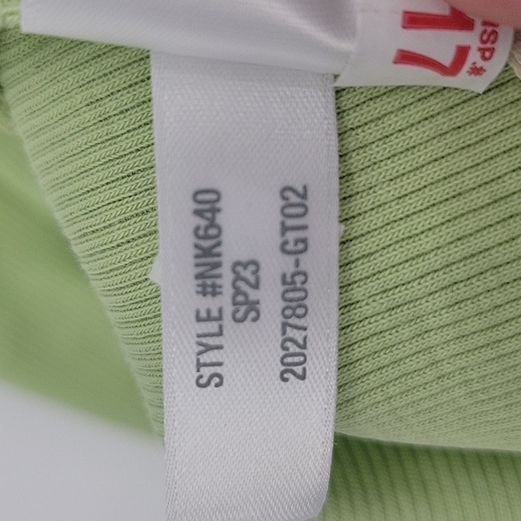 Madewell Supima® Rib Halter Tank Top in celery green size Large NWT NK640 - Picture 10 of 12